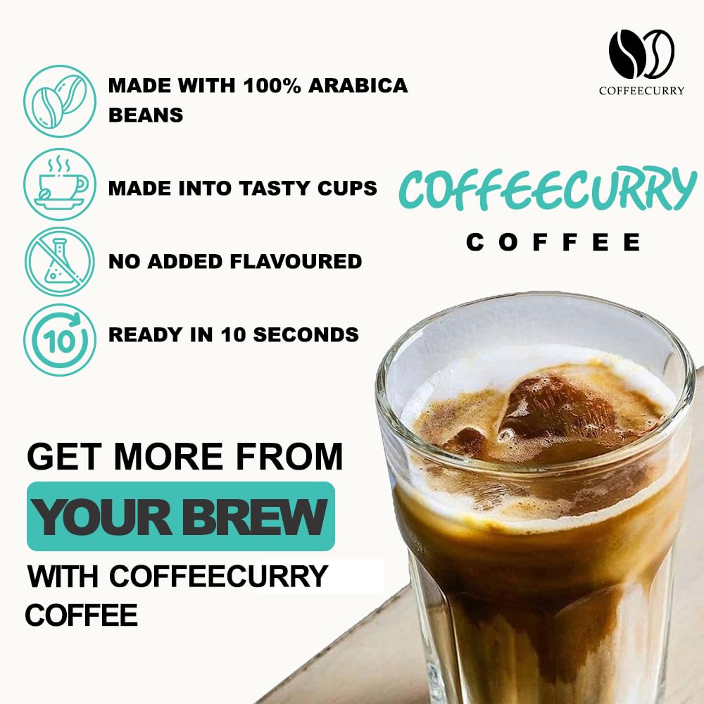 COFFEECURRY Pineapple Coffee Premix (30 Sachets - 1 Month Pack) - With Refreshing and Fruity Blends of Natural Ingredients