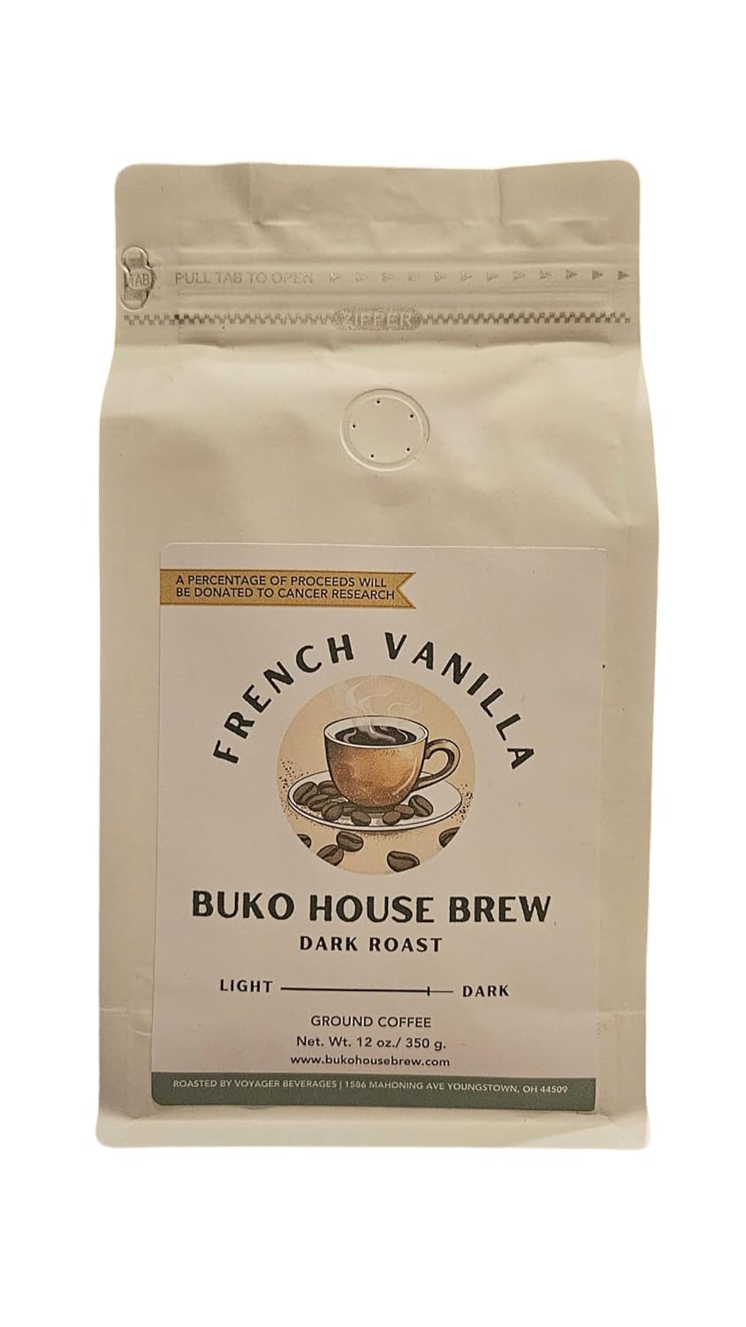 Buko House Brew Coffee, Medium Roast Ground Coffee, 12 oz, Cancer Research Support Donation