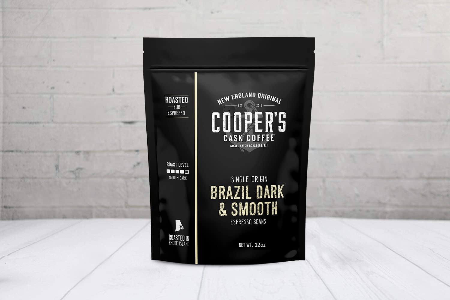 Espresso Ground Coffee Beans | Brazilian Strong, Smooth & Creamy Medium Dark Roast Single Origin Coffee, 12 oz Bag By The Master Roasters Of Cooper's Cask Coffee Coffee