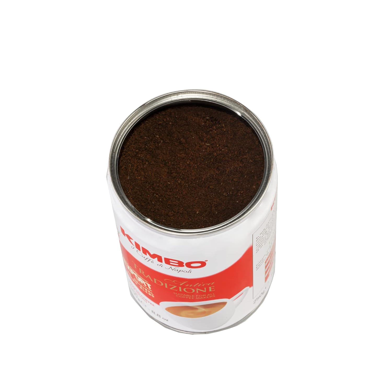 Kimbo Antica Tradizione Ground Coffee | Original Blend | Blended and Roasted in Italy | Medium Roast with Bread & Chocolate Flavor | 8.8 oz Can