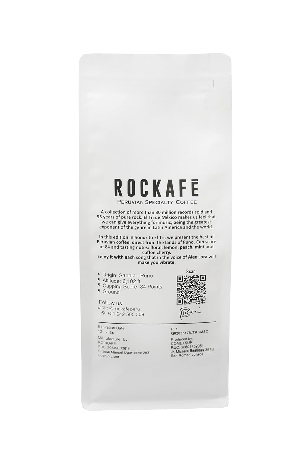 Rockafe El Tri Edition - 8.8 oz Bag of Peruvian Specialty Coffee - By Iky Store (Red Caturra and Bourbon) (3)