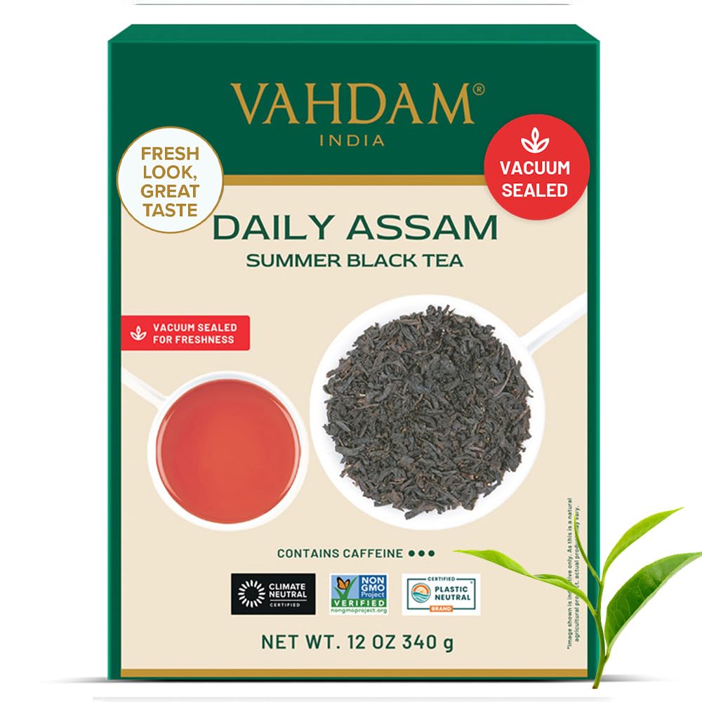 VAHDAM, India's Original Masala Chai Tea Loose Leaf 170+ Cups (340g/12oz) Blend Of Black Tea - Masala Chai Tea With Cinnamon, Cardamom, Cloves & Black Pepper | Vacuum Sealed Pack