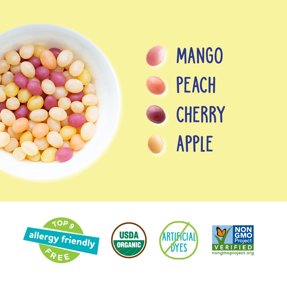 YumEarth Organic Jelly Beans - Fruity Candy Snack Packs, Gluten Free Snacks for Kids - Allergy Friendly, Non-GMO, No Artificial Flavors or Dyes - Assorted Flavors, 7.5 oz. (Pack of 15)