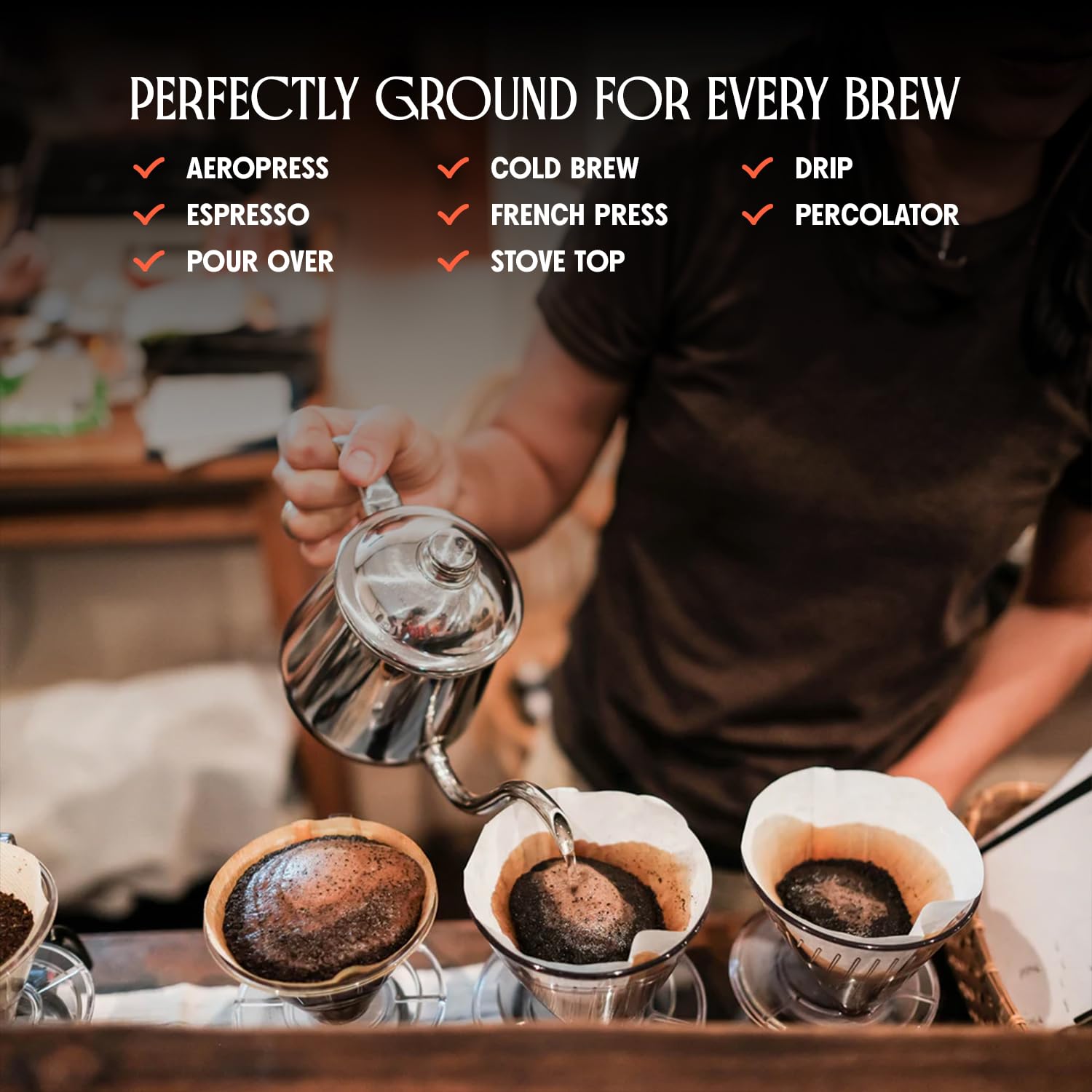 Forza Ground Coffee, Medium Dark Roast Ground Coffee, Bold Flavor with Dark Chocolate, Hazelnuts & Caramel, Specialty Coffee 12 oz Bag, Freshly Roasted in Brooklyn, Kosher Certified