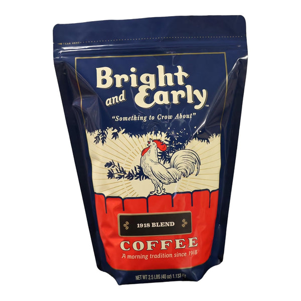 Bright and Early Coffee Ground 1918 Blend, Medium Roast (2.5lbs) - Pack of One
