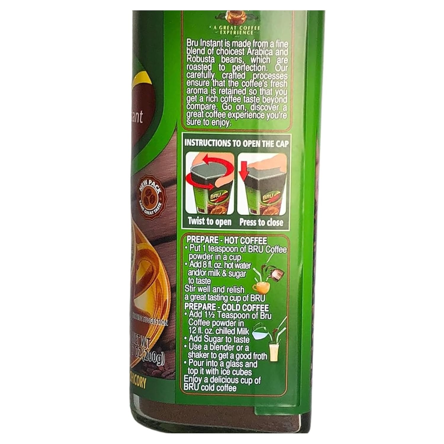 Bru Instant Coffee and Roasted Chicory, 7 oz (Package May Vary)