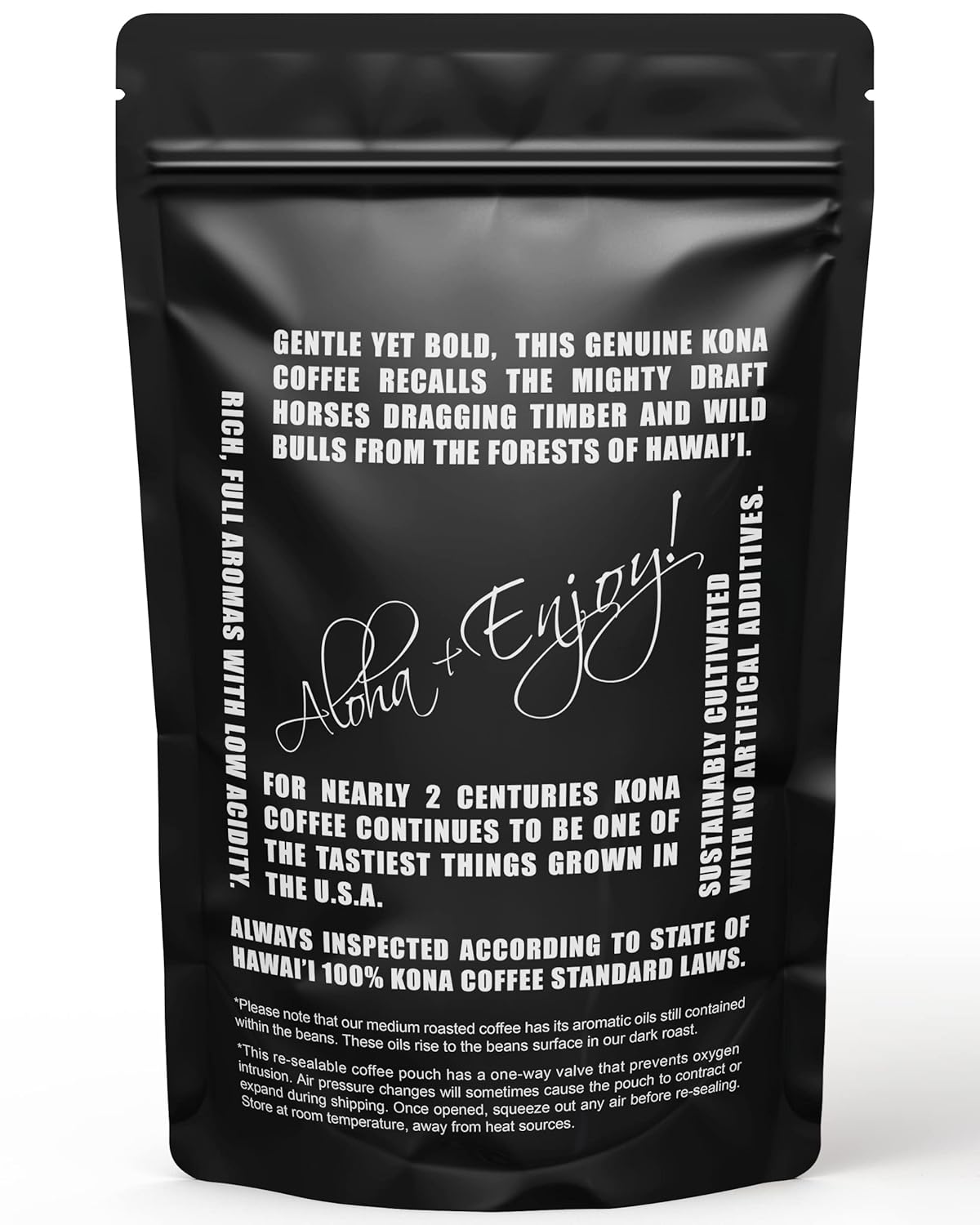 Blue Horse 100% Kona Coffee (Ground), Medium Roast Arabica coffee, 16 oz (1 lb) Bag, Farm Fresh, Authentic Hawaiian Coffee from the Big Island, Smooth & Bold Flavor, Hand-Picked & Sun-Dried for Rich Aroma
