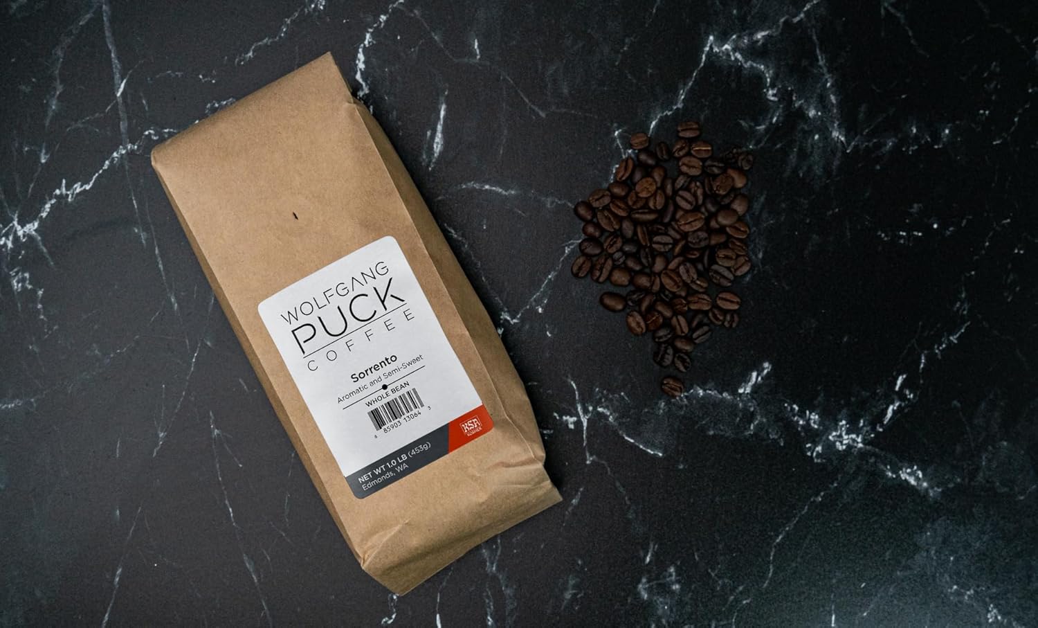 Wolfgang Puck Coffee Sorrento, Whole Bean, 1 Pound, (Pack of 6)