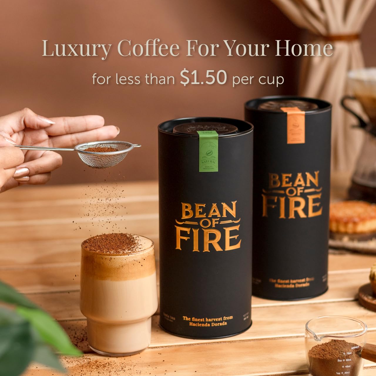 Bean of Fire Specialty Ground Coffee Pacamara Honey | 100% Made in El Salvador | Gourmet Quality | Medium Roast | Premium Coffee Gift | Single Origin | 16 oz