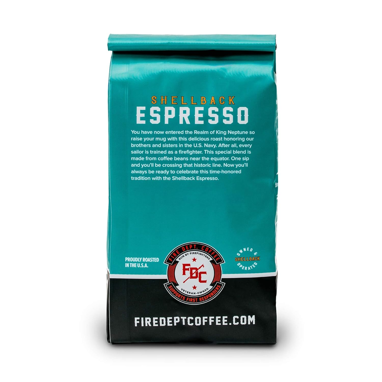 Fire Department Coffee - Veteran Owned - Shellback Espresso & Skull Crushing Espresso Ground Coffee Bundle - Roasted in the USA - Handcrafted Coffee - 2x12 oz Bags