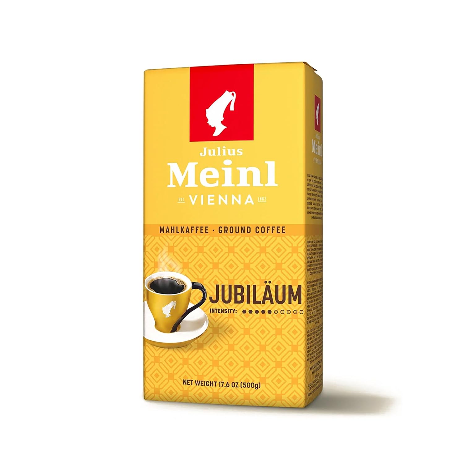 Julius Meinl, Medium Roast Ground Coffee, Imported Viennese "Jubilaum Blend", Fair Trade and Kosher, 500g/17.6oz