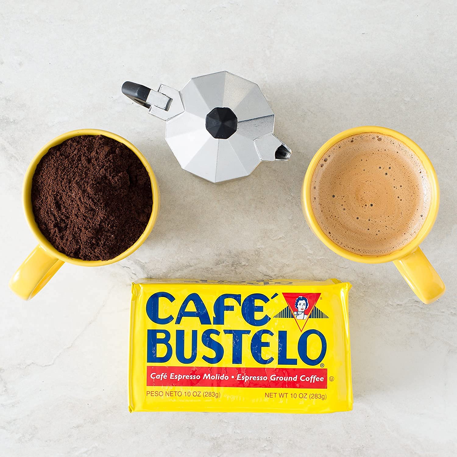Pantry Delight Cafe Bustelo 3 Pack Espresso Ground Coffee Brick Bulk, 6 Ounces Each - Classic Bold Flavor Cuban