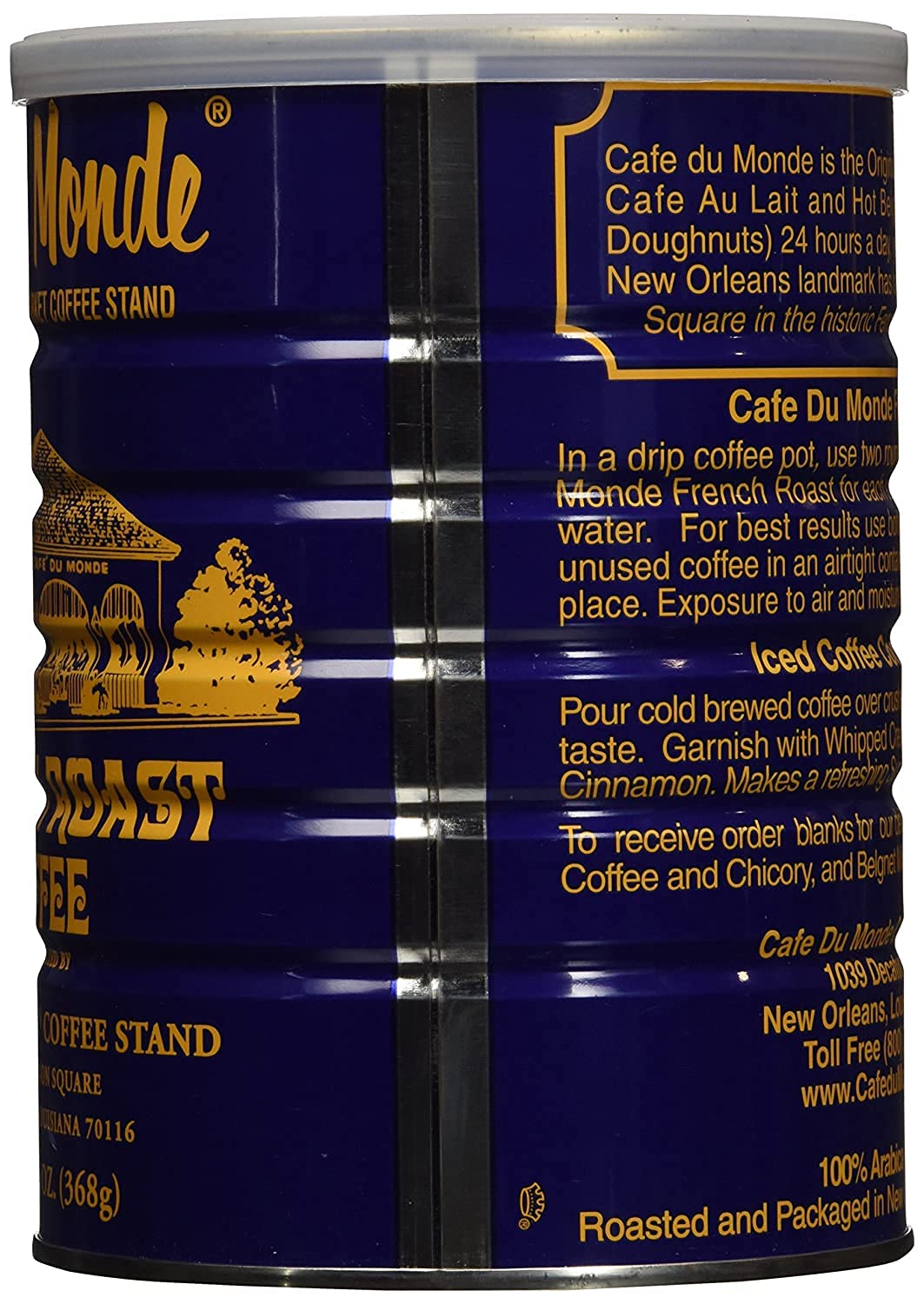 Cafe Du Monde French Roast Dark Coffee, 13 Ounce-SET OF 3
