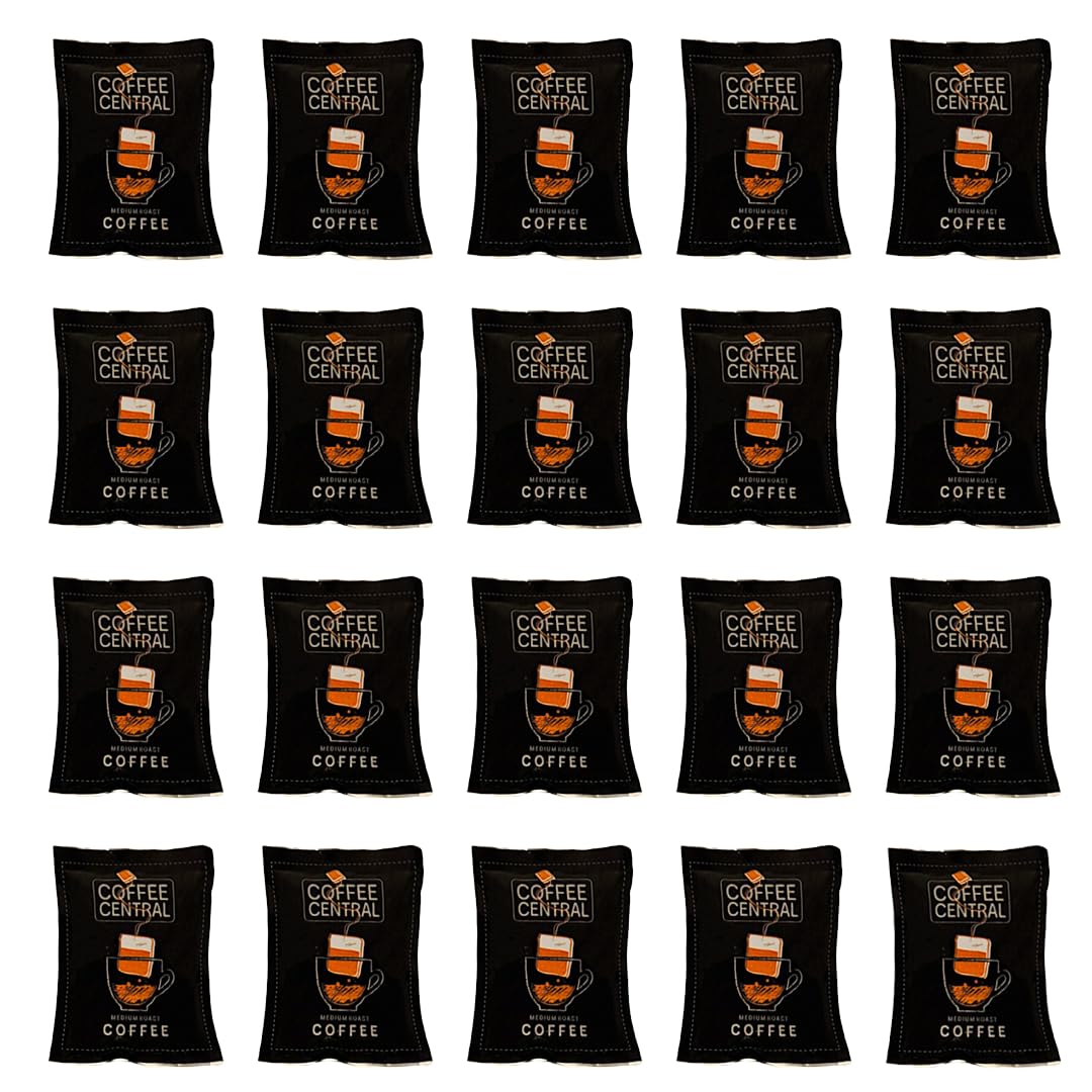 Premium Arabica Medium Roast Coffee Steep Pouches - Bulk 48 Individually Wrapped All Natural String Bags Quick Brew, Eco-friendly Single Serve, Hot Or Cold Brewing Perfect For Home Travel Camping Office On The Go (10- Grams)