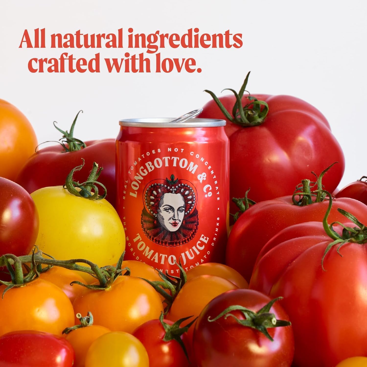 Longbottom & Co. Virgin Bloody Mary Mix/Tomato Juice | Premium Made with Fresh Pressed Tomatoes | Low in Sodium | 7.5 Fl Oz (4 Pack)
