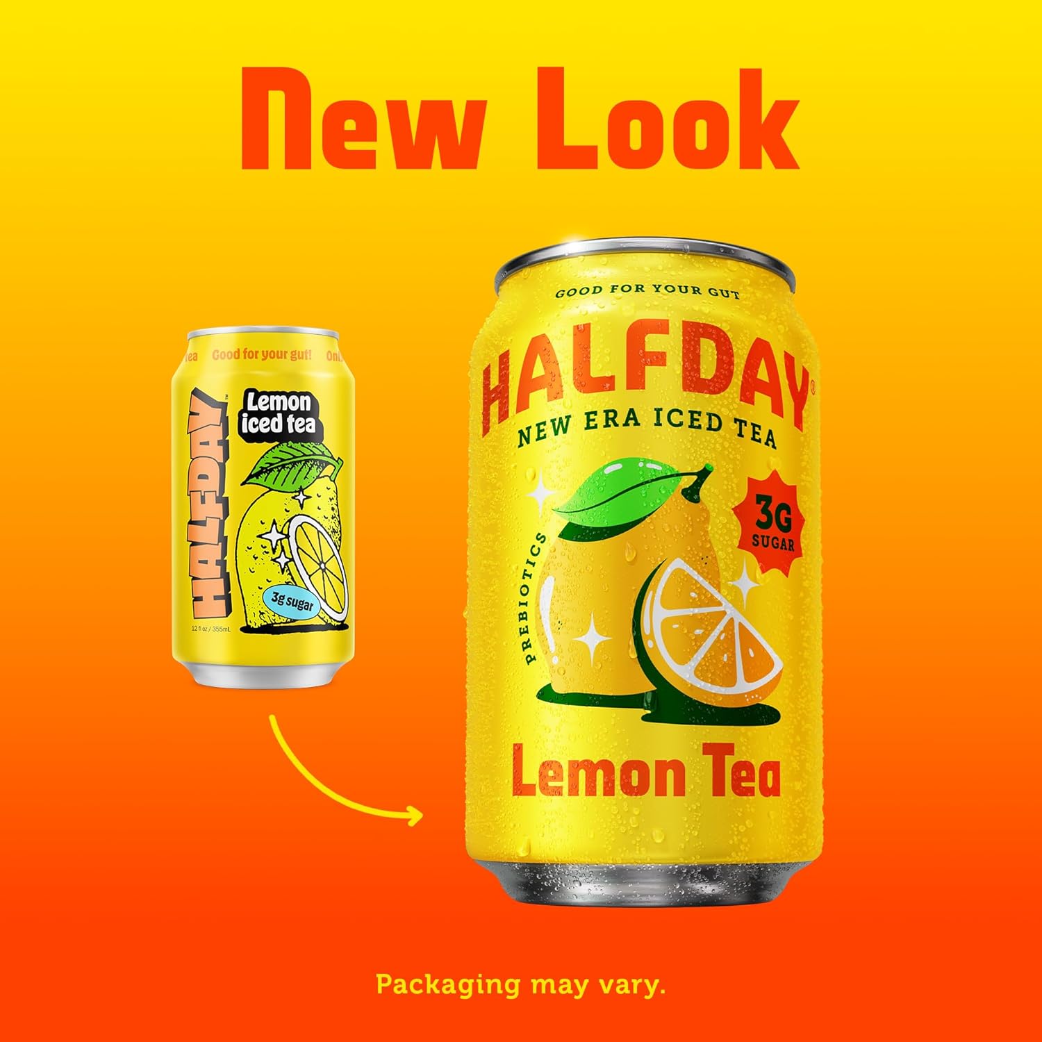 HALFDAY Prebiotic Iced Tea Lemon, Peach, Raspberry and Green Tea with Honey & Ginseng Variety Pack, Gut Health, Plant Fiber & Prebiotics, Low Sugar, 35 Calories, Natural Caffeine, 12 fl oz (12 pack) Packaging May Vary