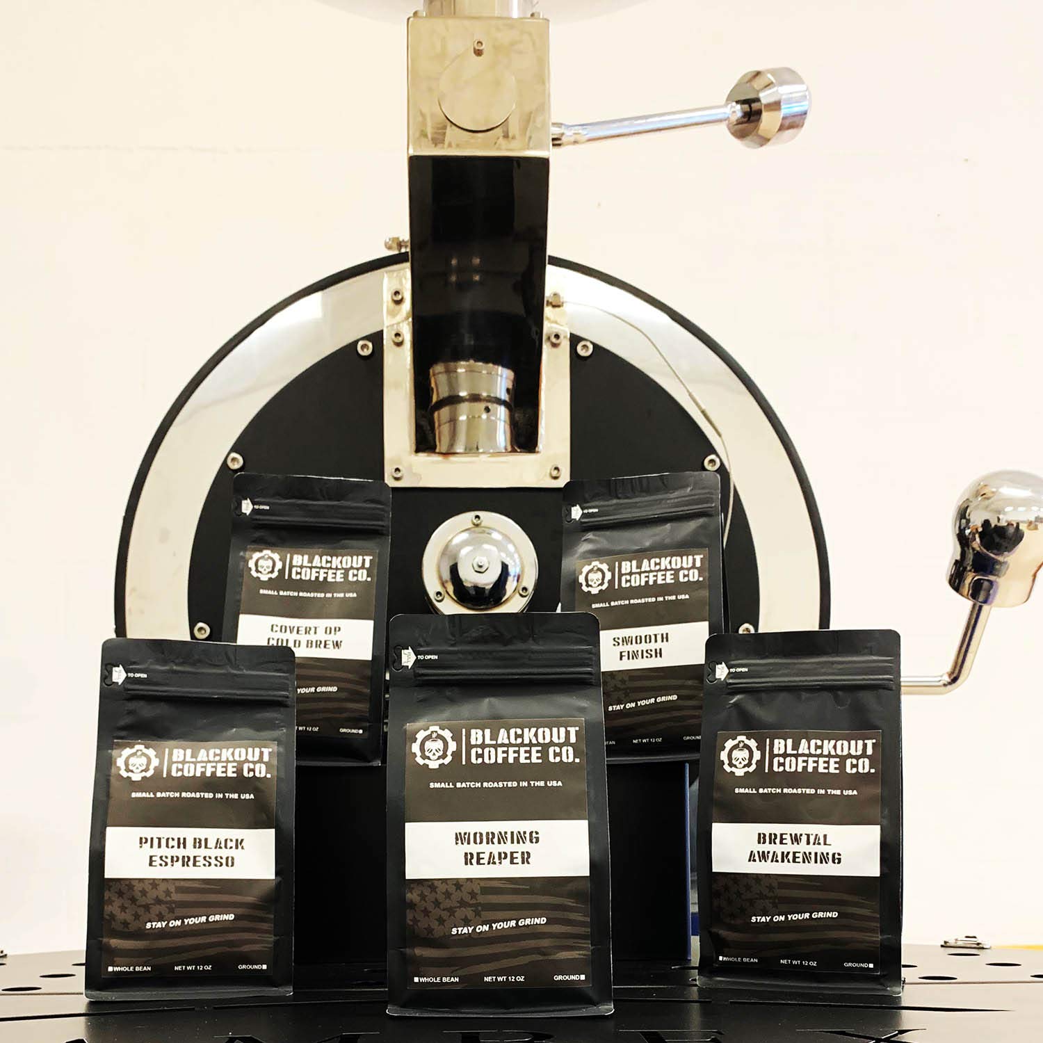 Blackout Coffee Pitch Black Espresso Extra Dark Roast - European-Style, Aromatic, Small Batch Freshly Roasted in the USA - 12 oz Bag (Medium Ground)