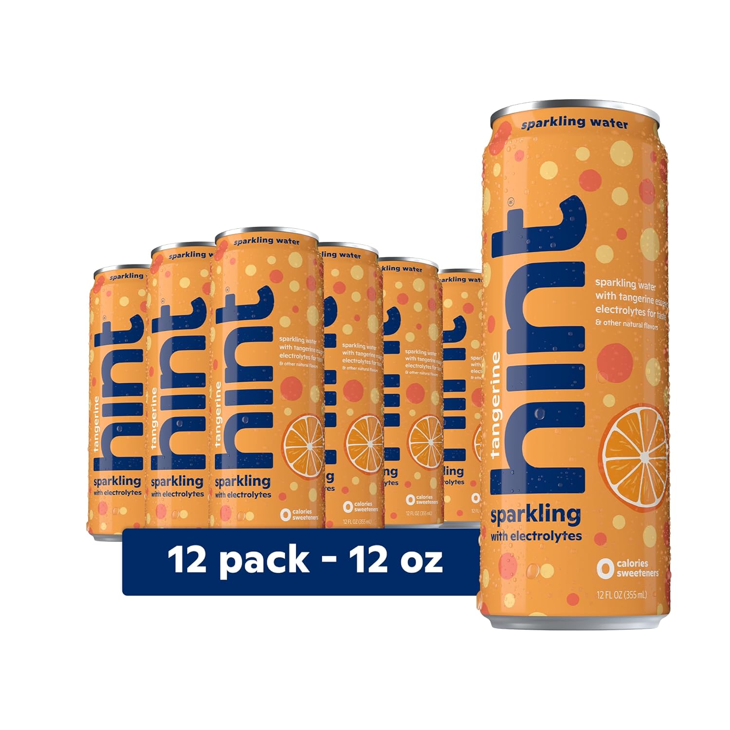 Hint Sparkling Water, Lime - Canned Flavored Water Beverages with Electrolytes, Zero Calories, and Sugar Free - 12 Fl Oz Cans (Pack of 12)