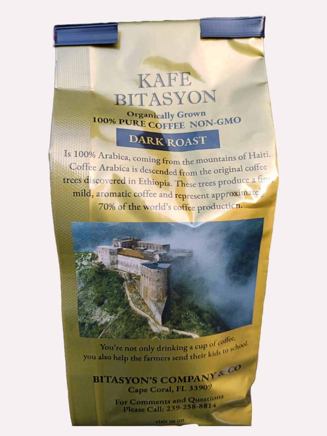 KAFE BITASYON - 100% Pure, Organically Grown, Premium Haitian Dark Roast Coffee