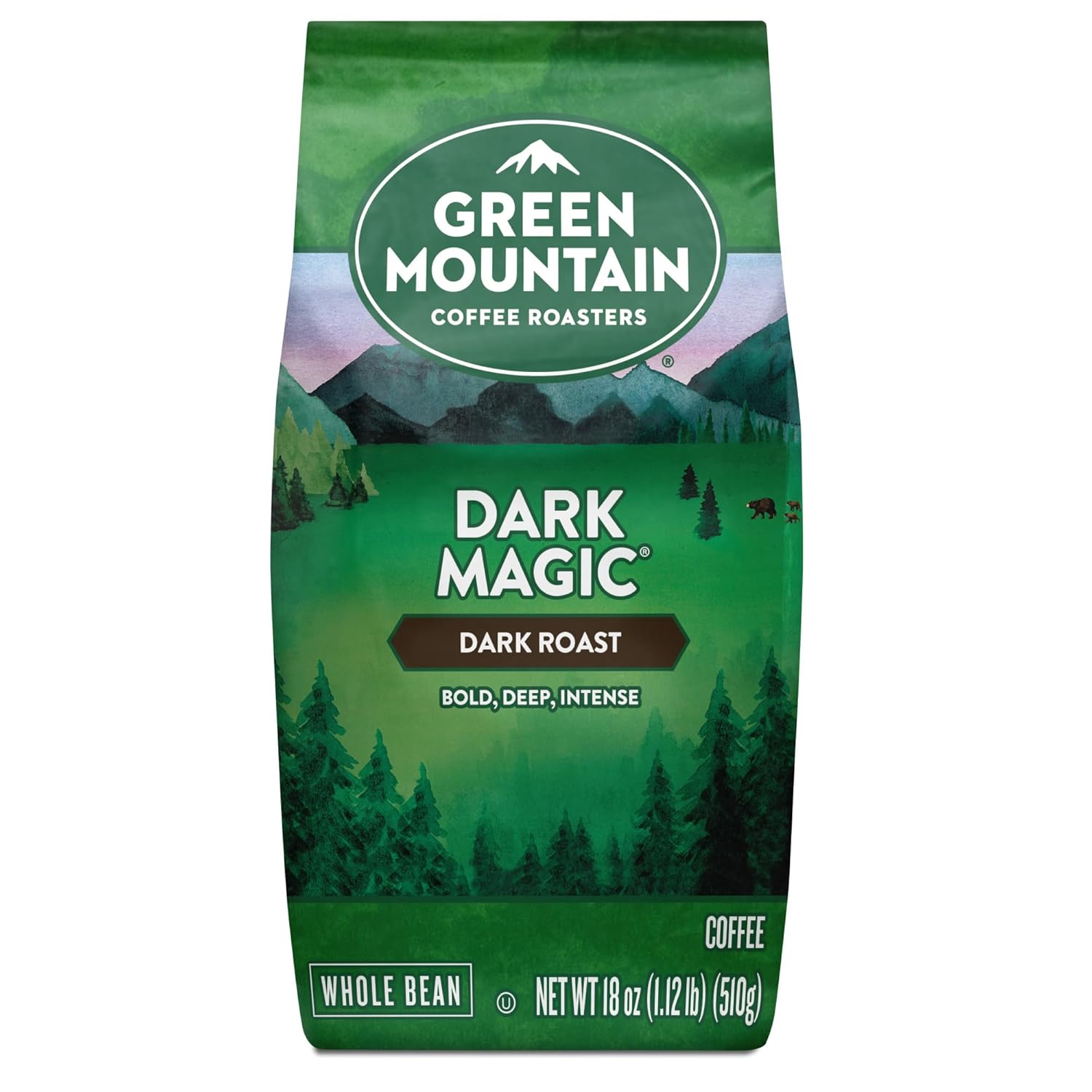 Green Mountain Coffee Roasters Dark Magic, Whole Bean Coffee, Bagged 18 oz