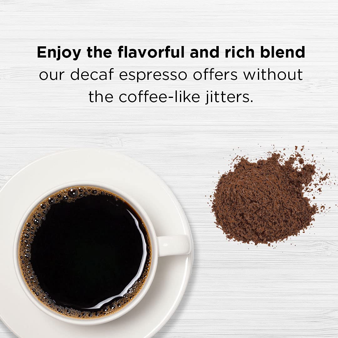 CAFFÉ CONTEMPO DECAF Italian Style Ground Espresso, Water Process Decaffeination, 1 LB, Fine Grind, Dark Roast, Freshly Roasted Coffee, Great for Moka Pot