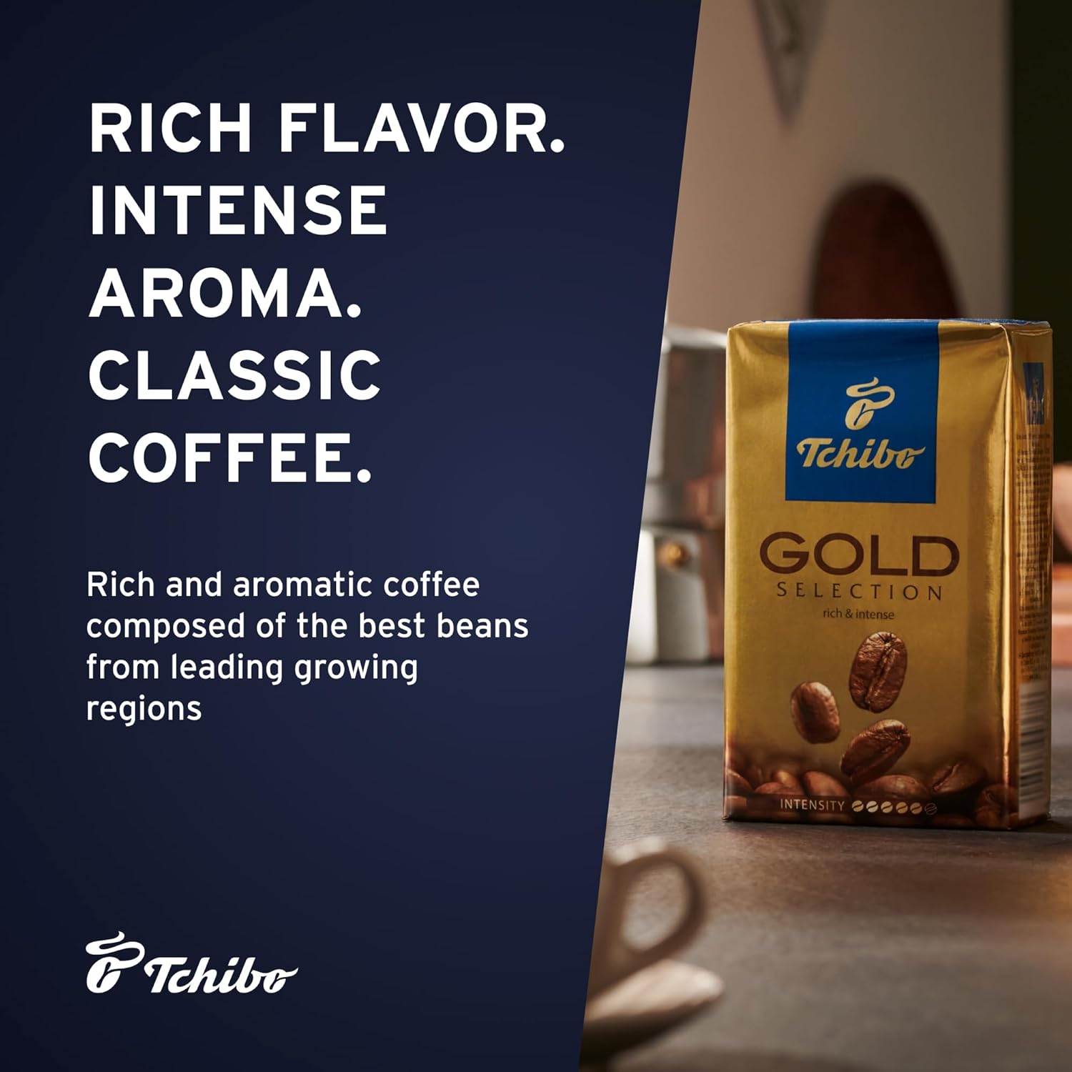 Tchibo Gold Selection Ground Coffee 8.8oz/250g each (Pack of 2)