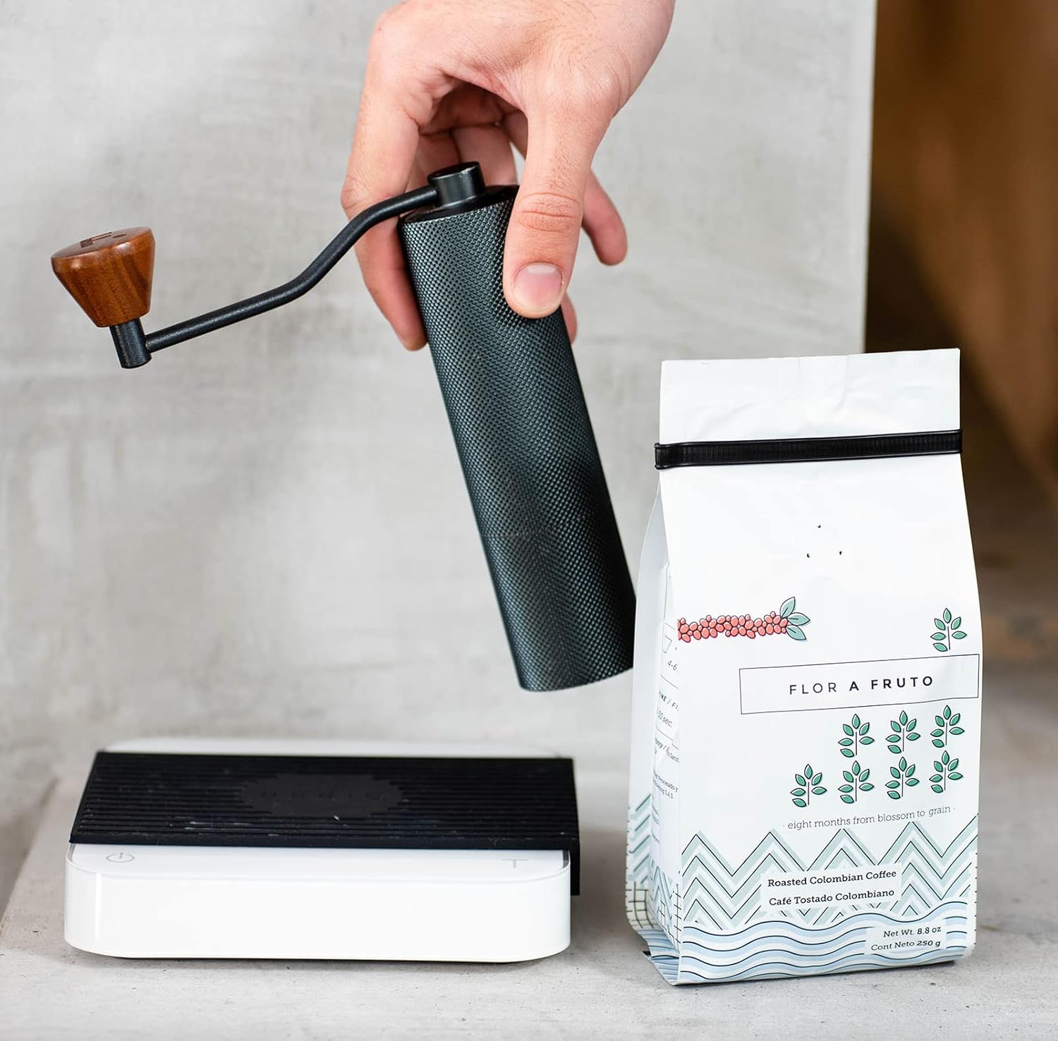 Flor a Fruto, Colombian Premium Ground Roasted Coffee | Cultivated in High Altitude Mountains | 250 gram Bag