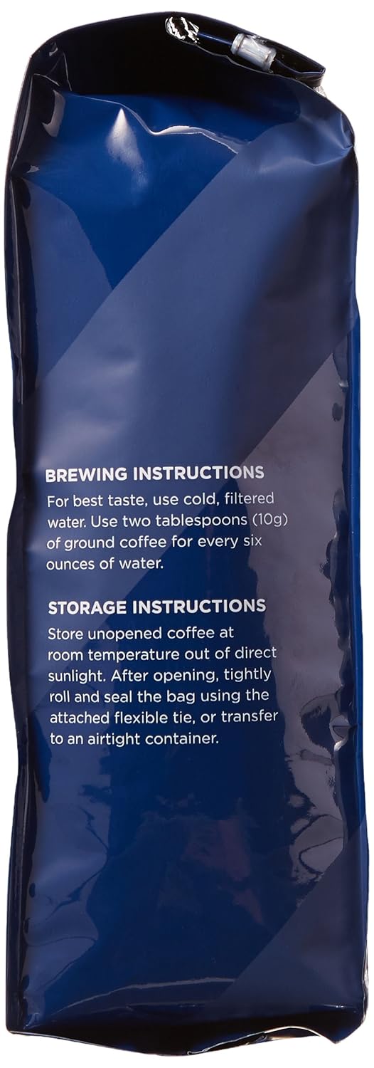 Amazon Fresh Organic Fair Trade Sumatra Ground Coffee, Dark Roast, 12 Ounce (Pack of 3)