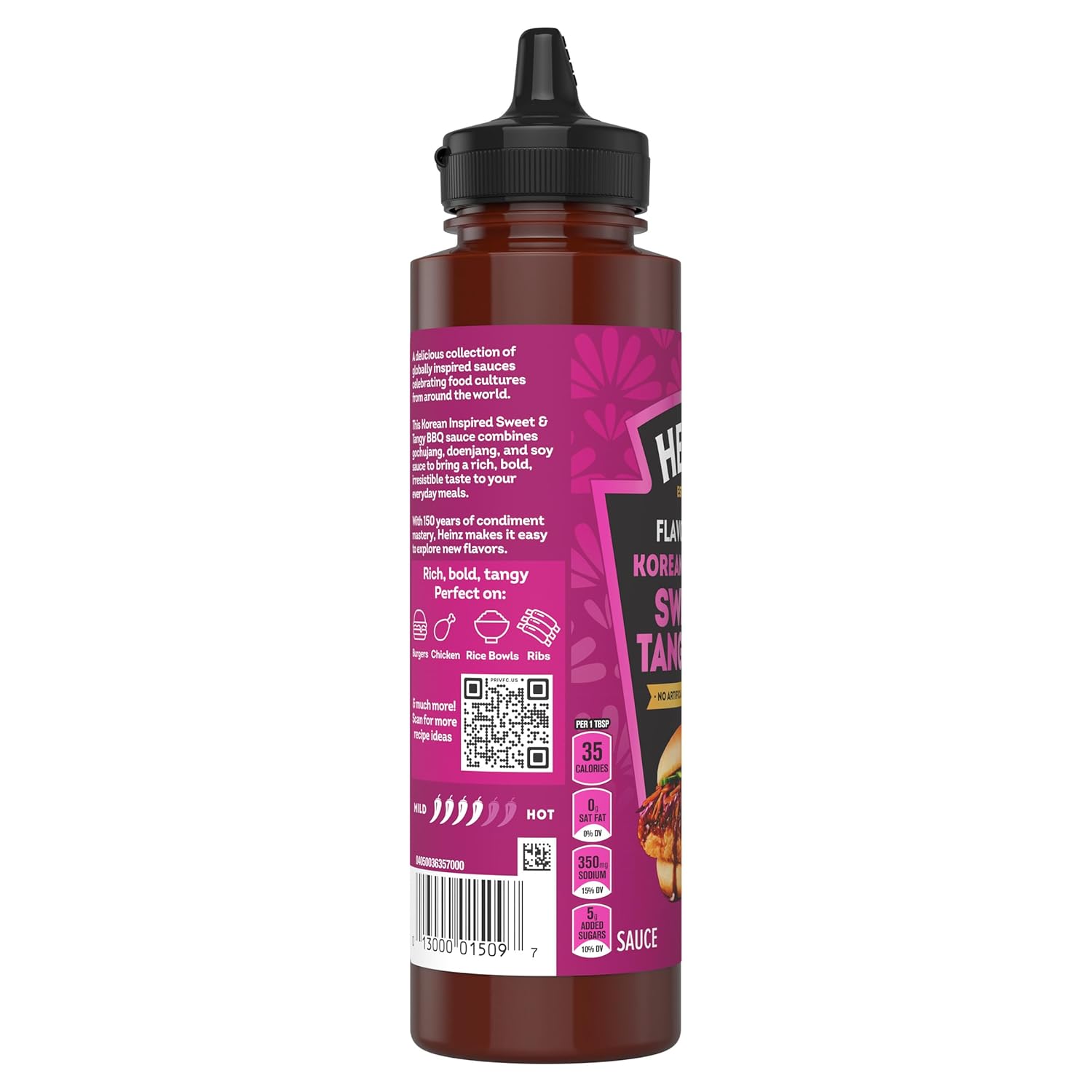 Heinz Flavor Tour Korean Inspired Sweet & Tangy BBQ Sauce, 10 fl oz Bottle
