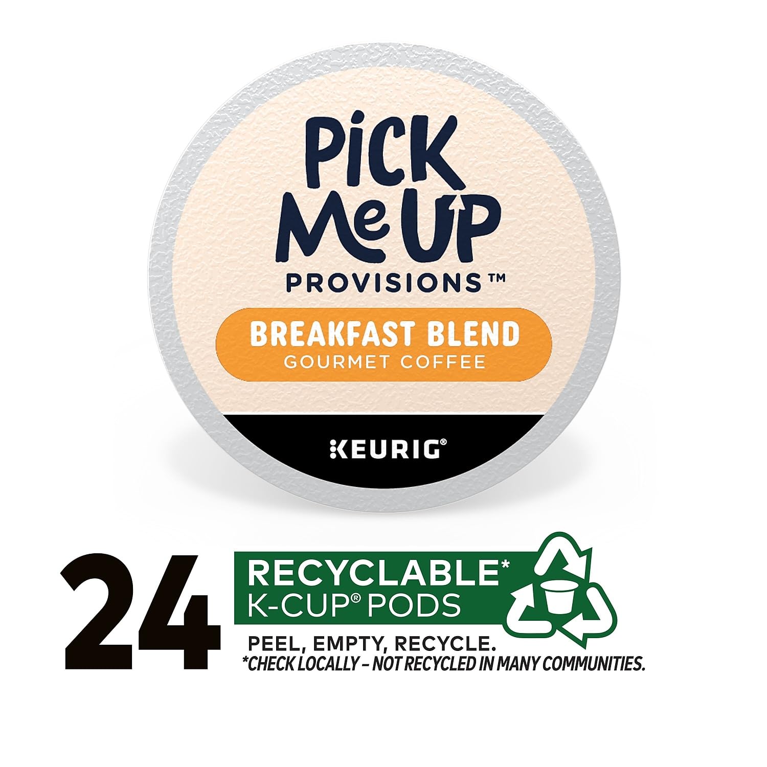 Staples Pick Me Up Provisions Breakfast Blend Coffee K-Cup Pods, Light Roast, 24/Box