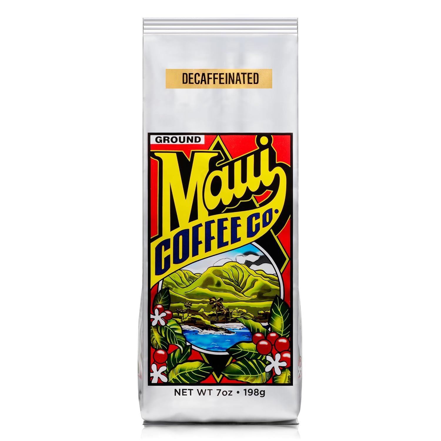 Maui Coffee Company, Decaffeinated Coffee, Ground (7 oz. Bag) - All the Flavor Special Blend Decaffeinated Ground Coffee Dark Roasted on Maui, Hawaii for Drip Brew