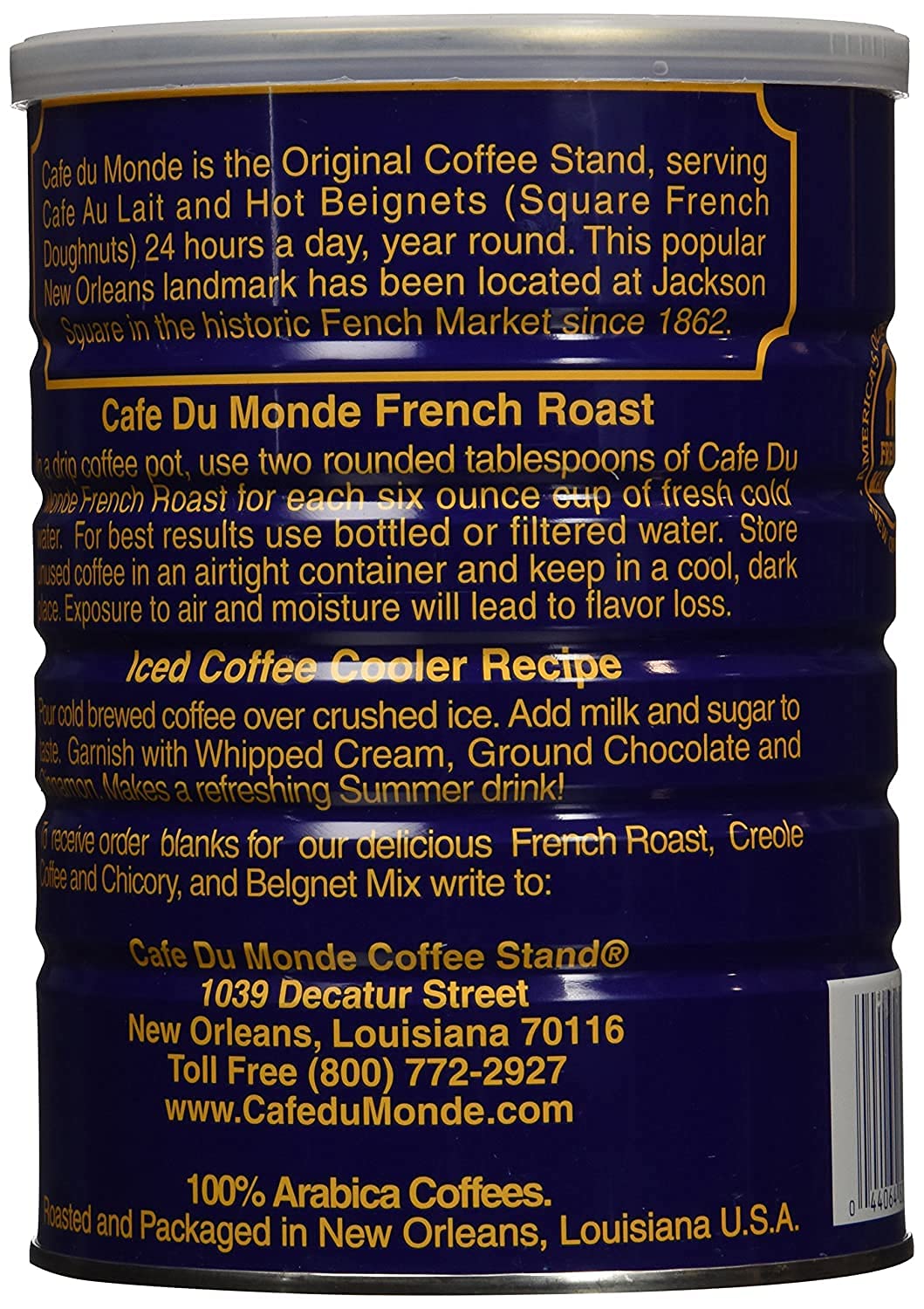 Cafe Du Monde French Roast Dark Coffee, 13 Ounce-SET OF 3