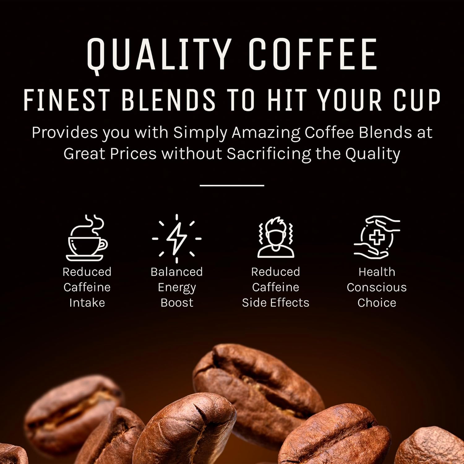 Marquis - Euro-Processed Decaf Coffee, Rich Colombian Coffee, Fresh Decaffeinated with Heady Aroma, Premium Medium Roast Whole Bean, 2 lb
