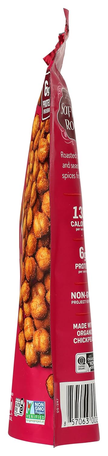 Saffron Road Korean BBQ Crunchy Chickpea Snack, 6oz - Gluten Free, Non-GMO, Halal, Kosher, Vegan