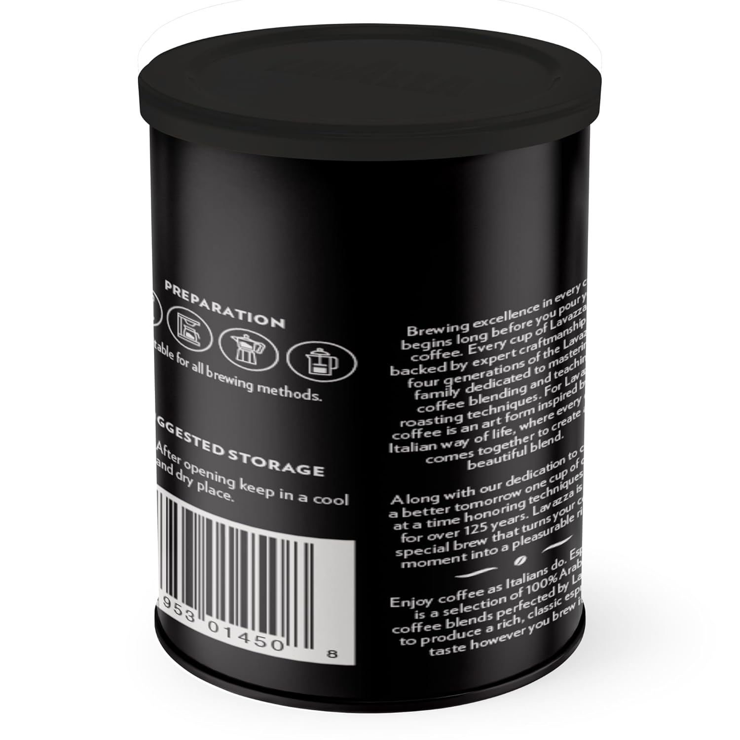 Lavazza Caffe Espresso Ground Coffee Blend, Medium Roast, 8 oz (Pack of 2)