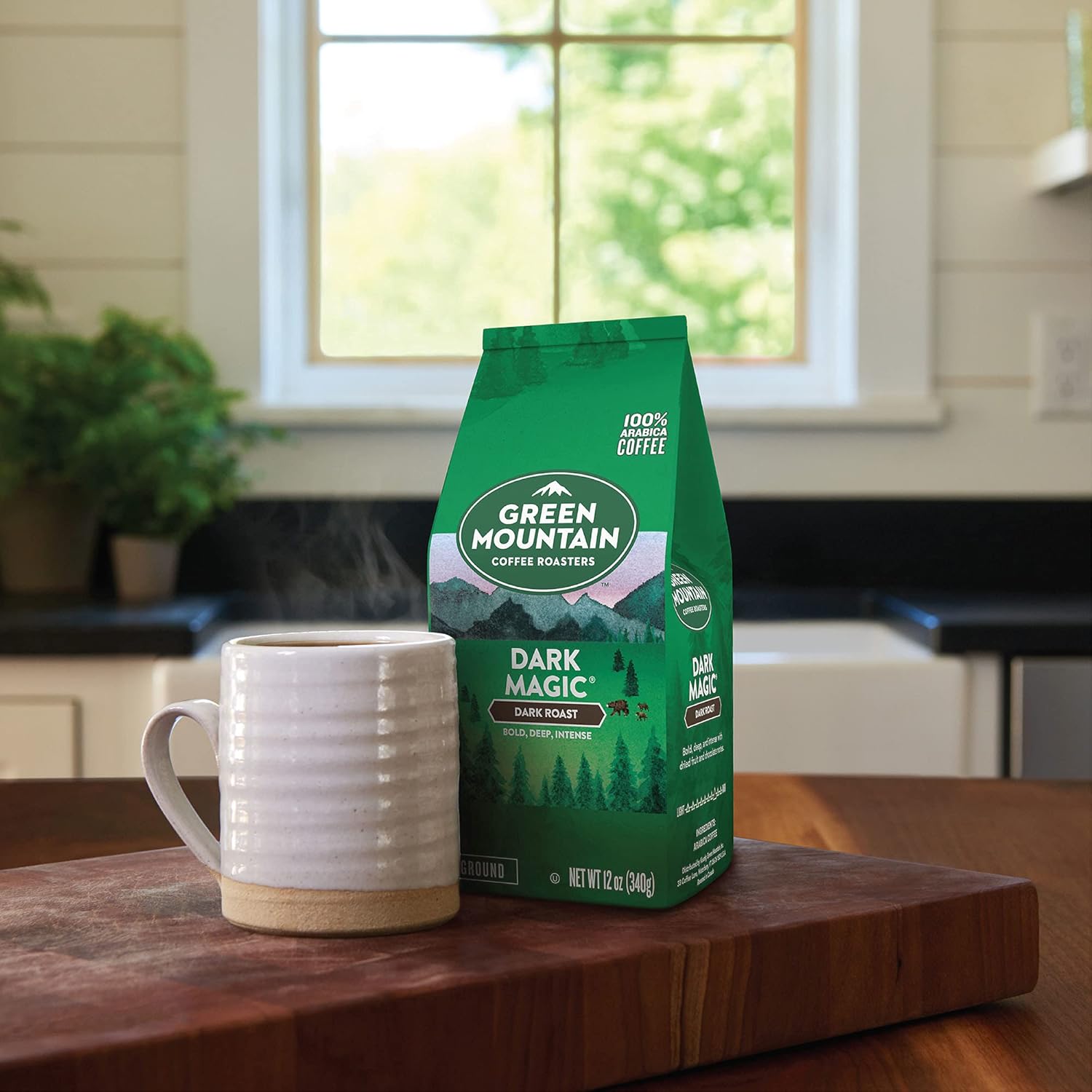 Green Mountain Coffee Roasters, Dark Magic, Ground Coffee, Dark Roast, Bagged 12oz. (Pack of 4)