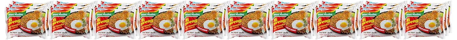 Indomie Mi Goreng Instant Stir Fry Noodles, Halal Certified, Original Flavor (Pack of 30)