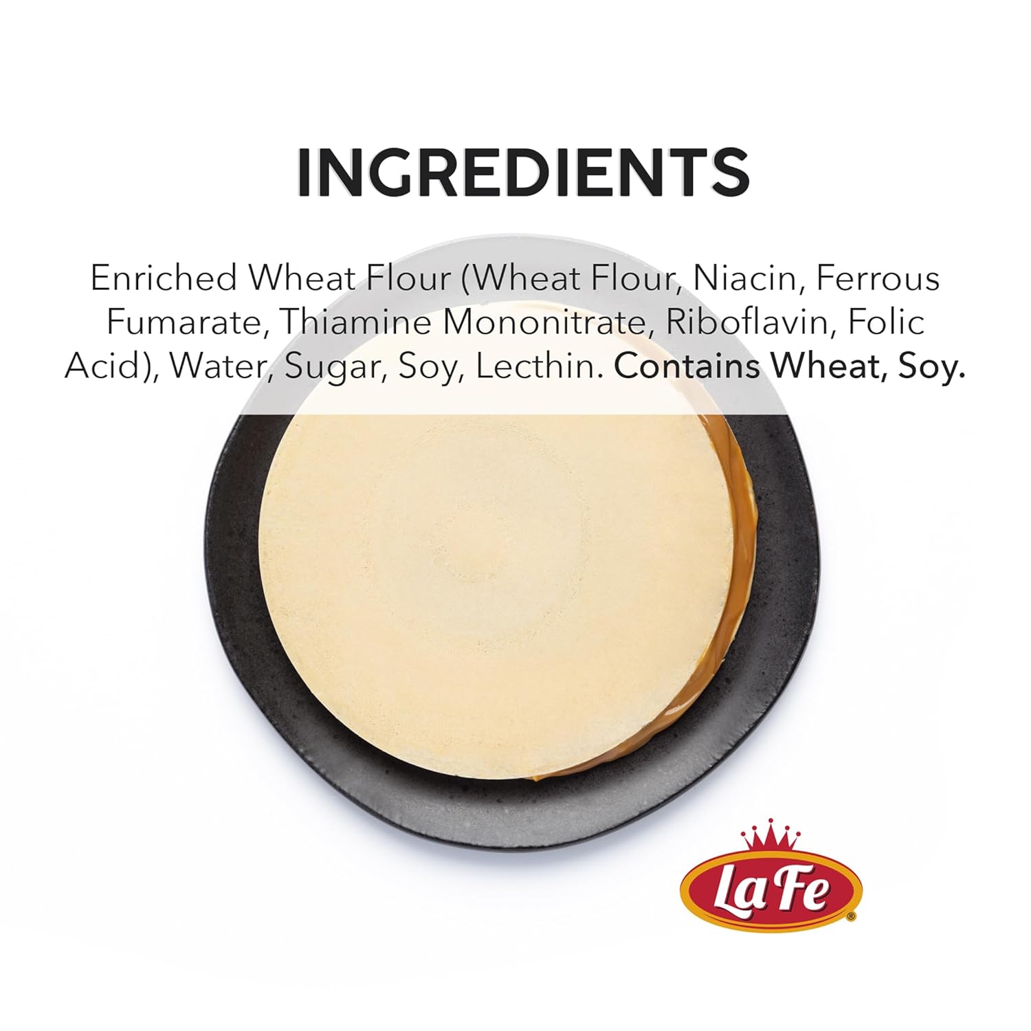 La Fe Obleas 2.96oz - 12 Wafers - 1 Pack - Flour Wafer Delicious Cajeta Snack - Dulces Colombianos