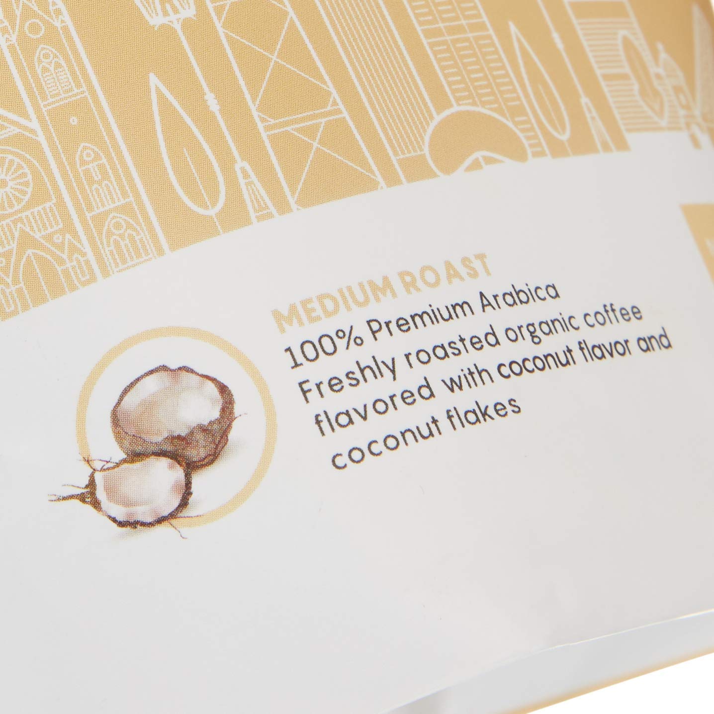 Chicago French Press - Coconut Crème - Freshly Ground Coffee - Derived from Natural Flavors (Real Coconut Shavings)