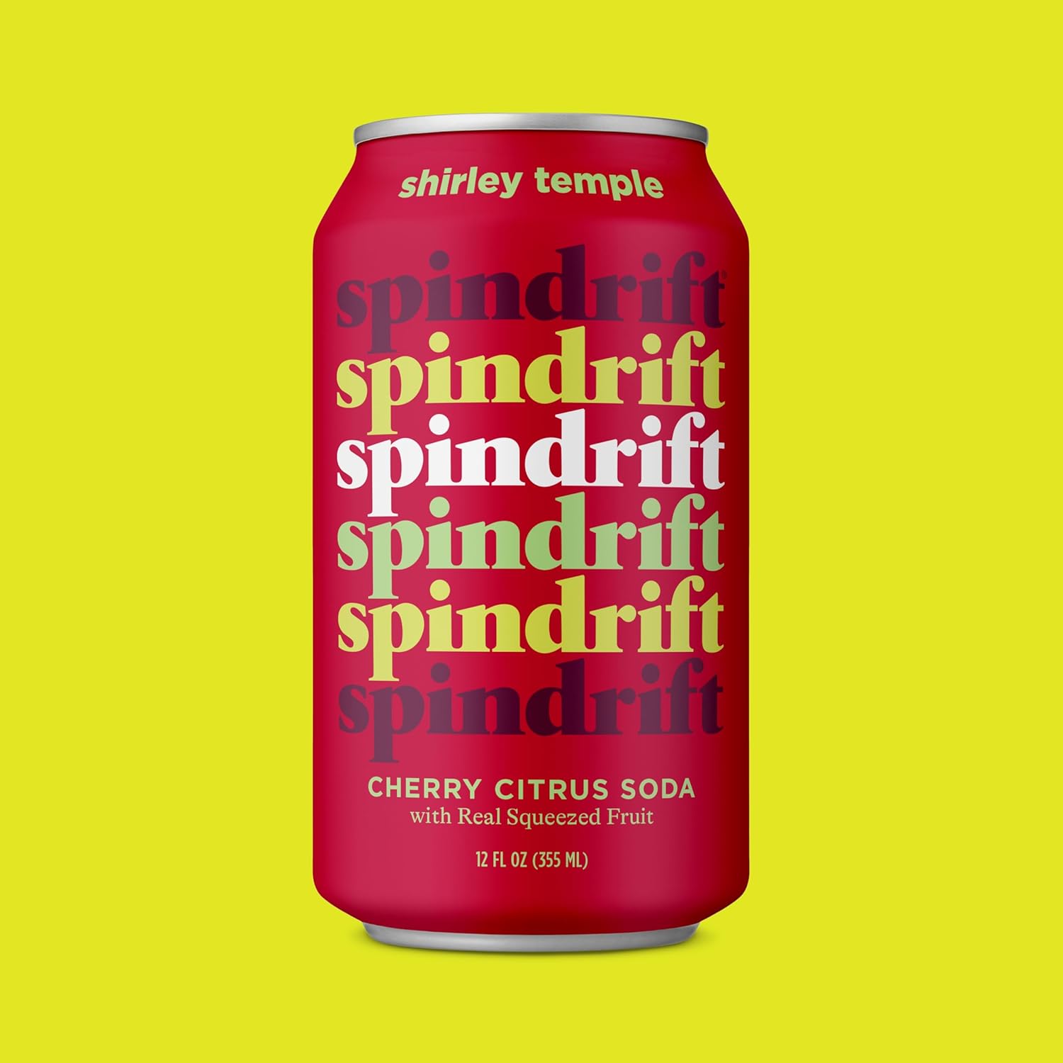 Spindrift Shirley Temple Soda Made with Real Squeezed Fruit 12 Pack Case