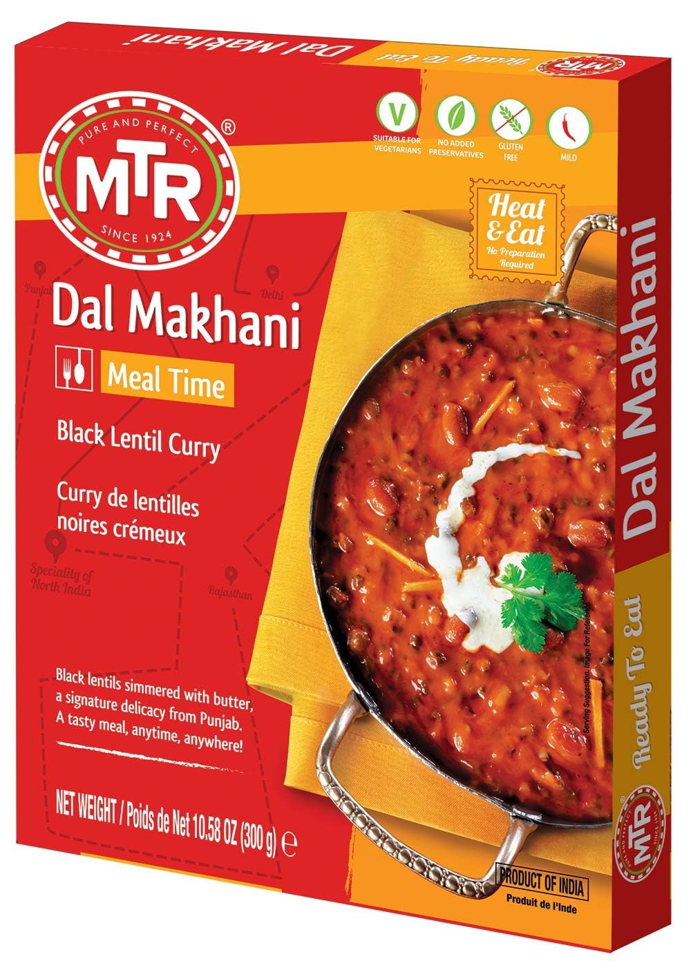 MTR Ready-to-Eat Dal Makhani (Medium Hot) - 10.56oz
