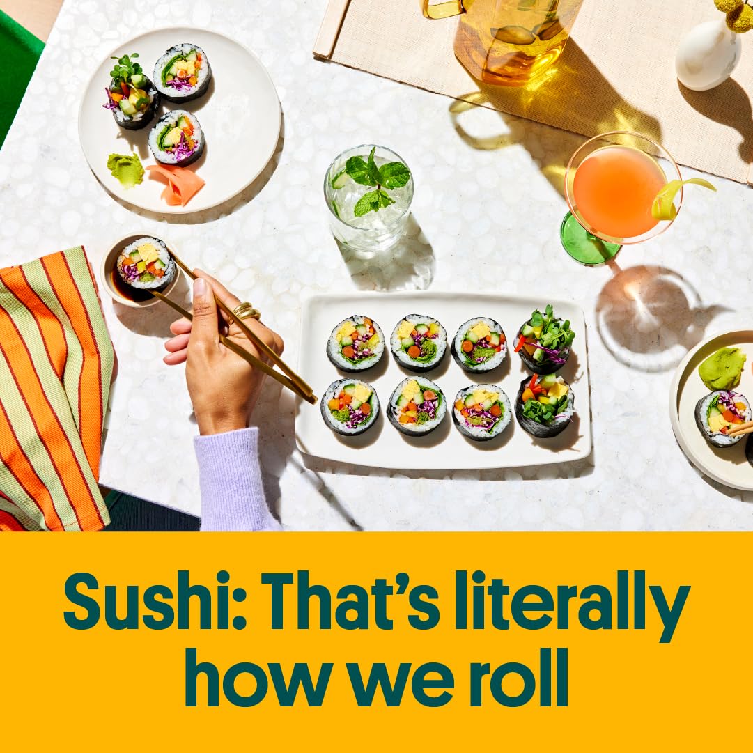 Gimme Seaweed Sushi Nori 100% - Premium Organic Roasted Seaweed Sheets, Keto, Vegan, Gluten-Free, Restaurant-style Sushi Nori Sheets 0.81 Ounce (Pack of 1)