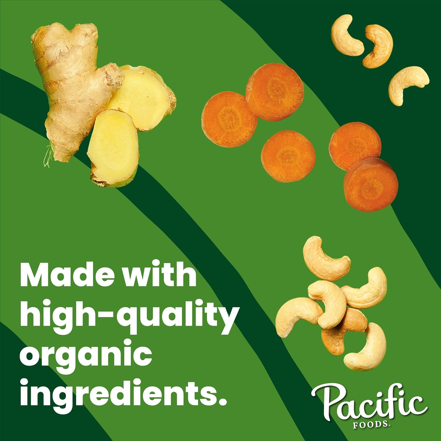 Pacific Foods Organic Cashew Carrot Ginger Soup, 32 oz Carton