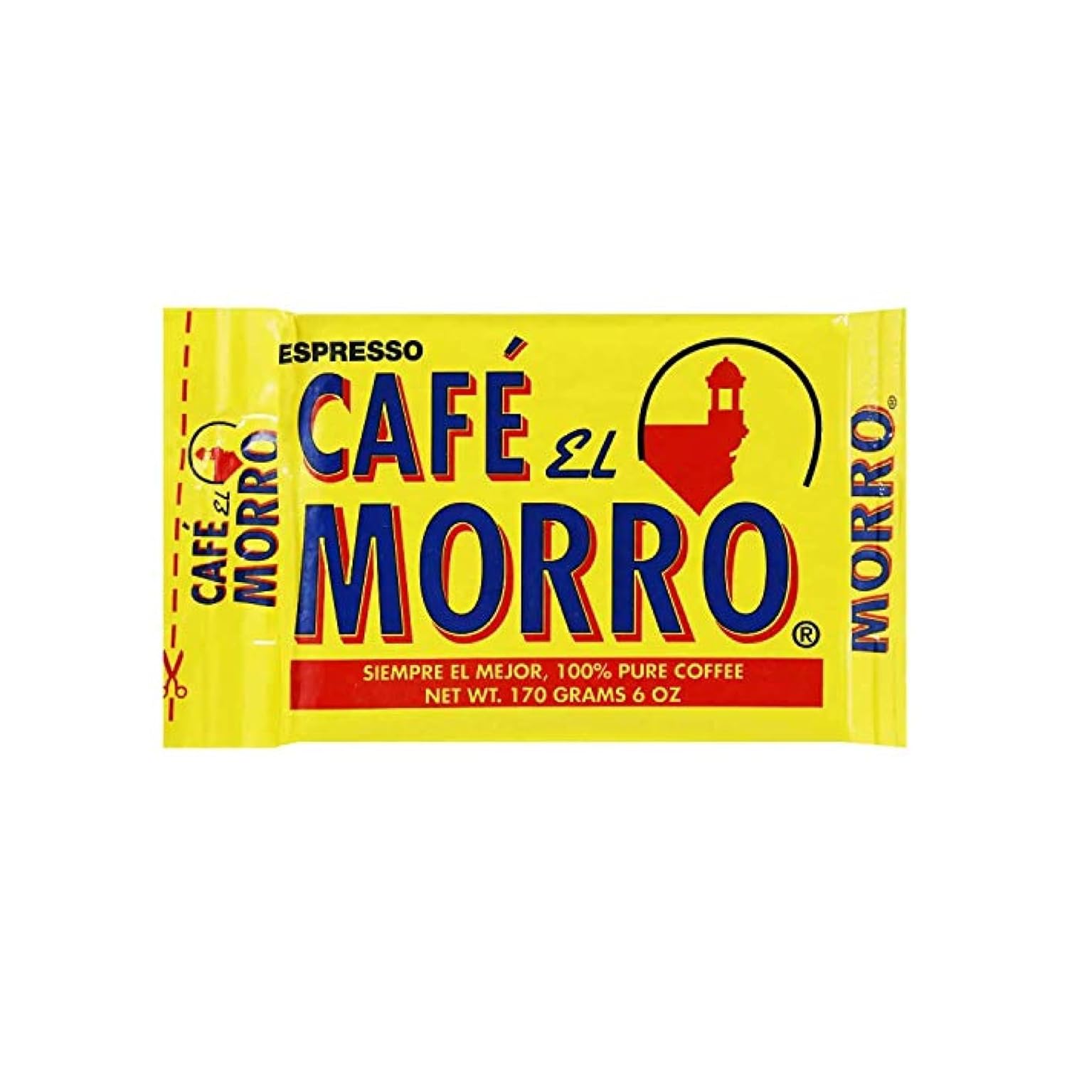 Premium Ground Coffee, Café El Morro, (6 oz), Pack of 24, Gourmet Dark Roast Espresso Coffee, Vacuum Pack, Experience the Rich Taste of Puerto Rican Style Espresso