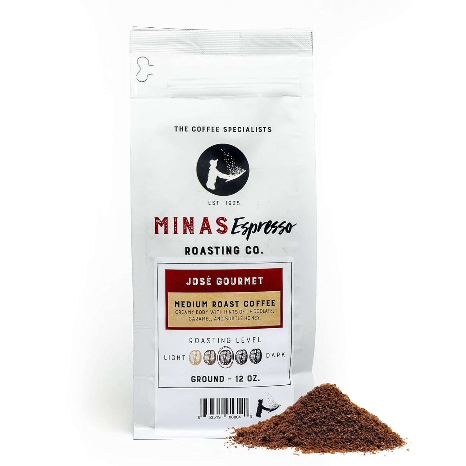 Farm to Cup, Family-Owned Coffee – Jose Gourmet – Medium Roast Ground Coffee Single Origin Brazilian Coffee – Direct Trade – 12oz Bag