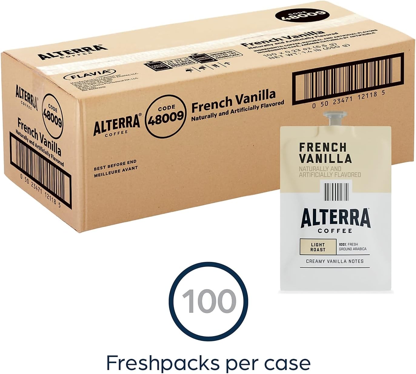 Mar's Drink North America Alterra French Vanilla Coffee, 100/CT, Black