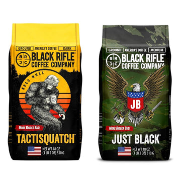 Black Rifle Coffee Company, Medium and Dark Roast Ground Coffee Variety 2 Pack, 18 OZ Bags