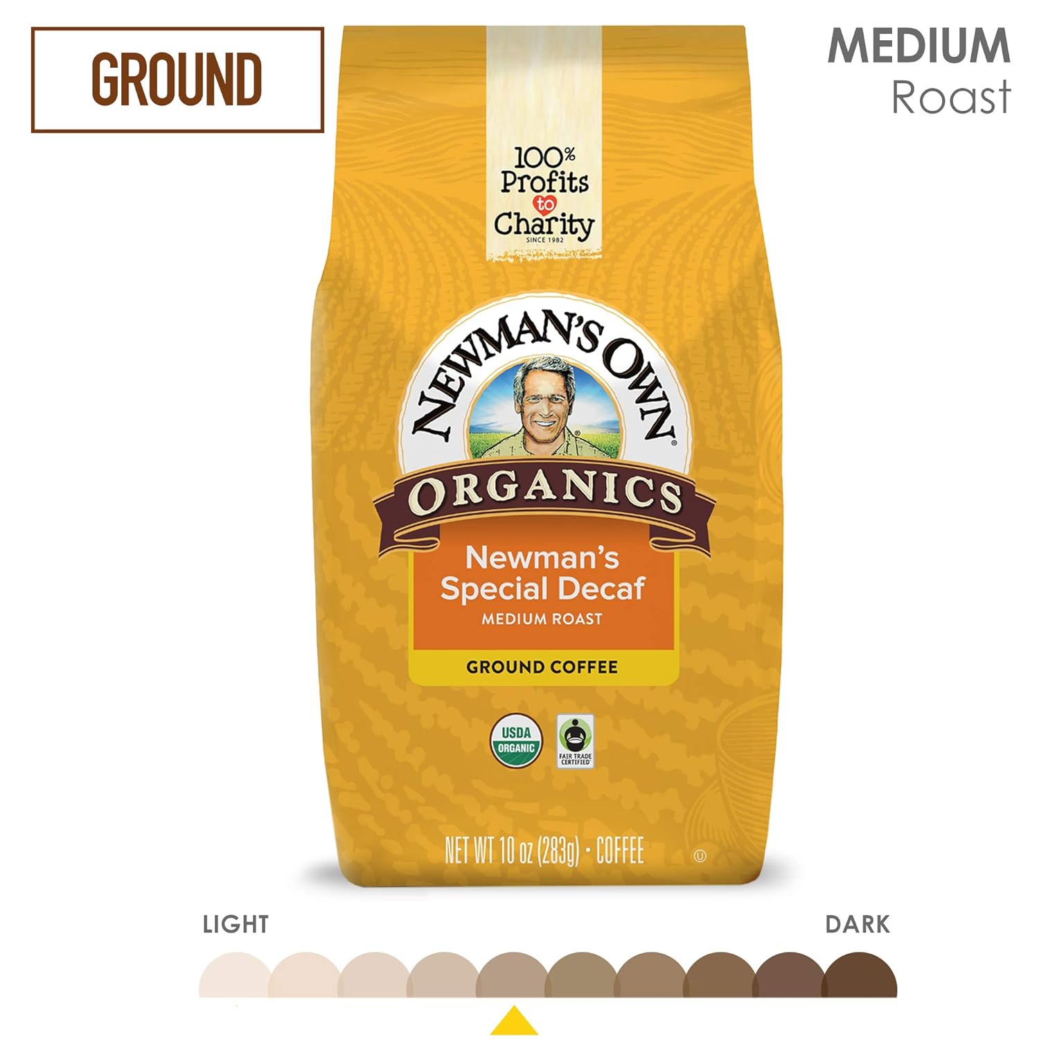 Newman's Own Organics Newman's Special Blend, Ground Coffee, Medium Roast, Bagged 10 oz (Pack of 4)