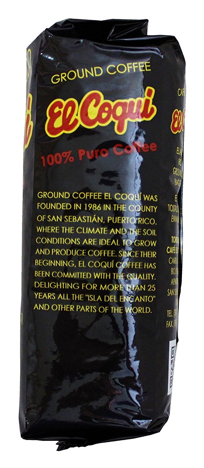 Puerto Rico Cafe El Coqui Ground Coffee Bag 14 Ounce Bag