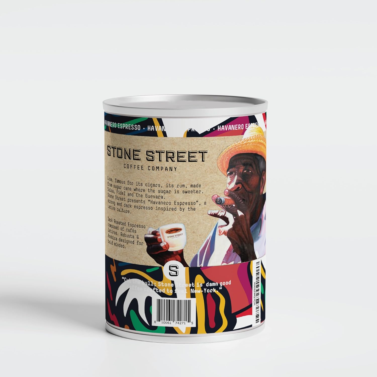Stone Street Coffee Ground Espresso, Fine Grind, 10 Ounce Can, Dark Roast, Bold Cuban Style ‘Havanero’ Blend